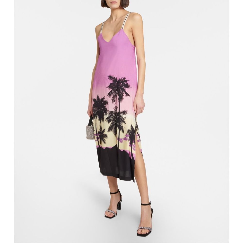 PALM ANGELS PINK SUNSET STRAPS MIDI DRESS US 6 $1350